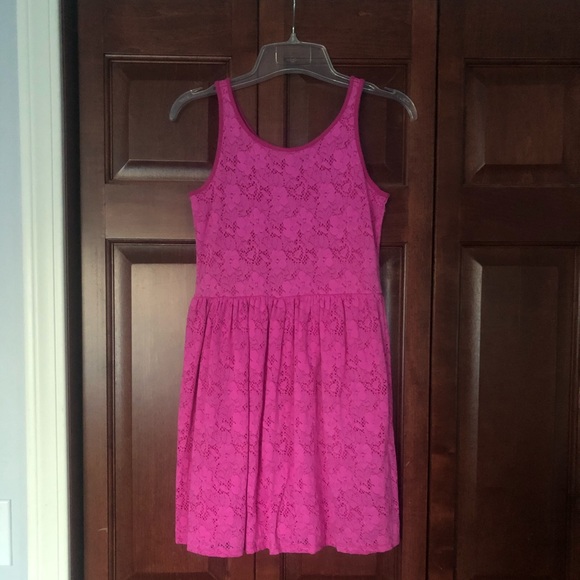 Gap girls size XL (14) pink floral lace dress